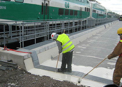 Matacryl RB application, A Rapid Setting, Cold Applied, Flexible, Heavy Duty Bridge Deck Waterproofing System for the Rail Sector