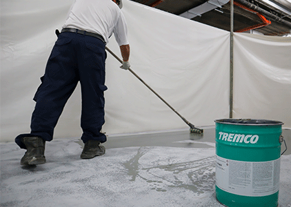 Tremco Vulkem 171 Primer application on surface, A Primer for Porous Surfaces