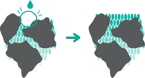 Illustration of the crystallisation process